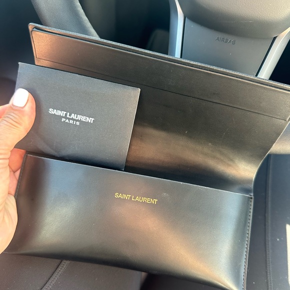 Saint Laurent Glossy Black Sunglasses - Picture 7 of 9